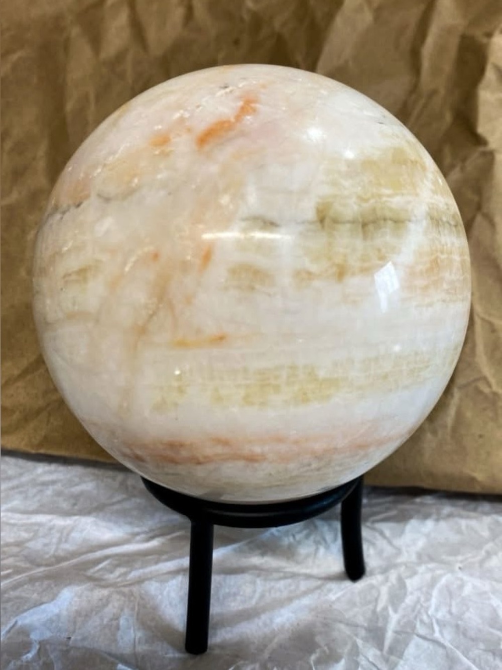 Banded Calcite Large Sphere